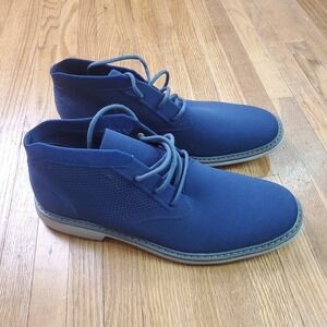Mark Mason Dress Knit Ankle Boot Mens Sz 10 Blue Chukka Boots